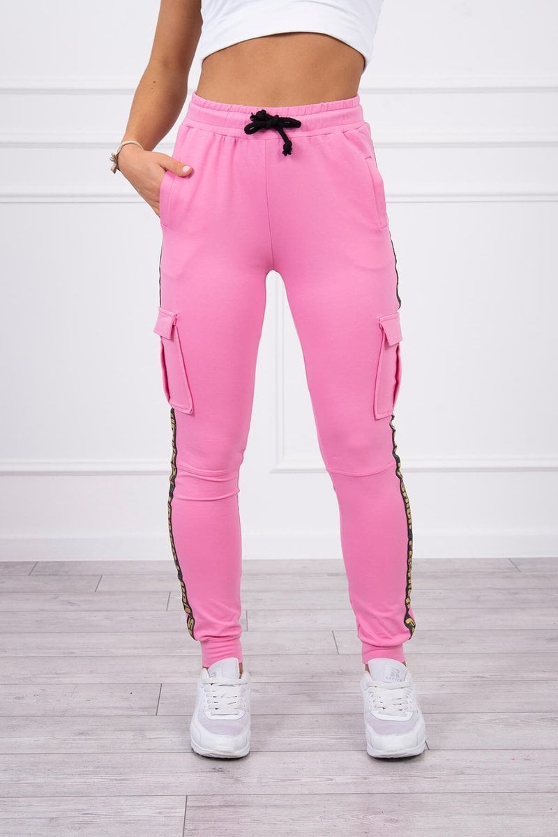 Light pink cargo trousers
