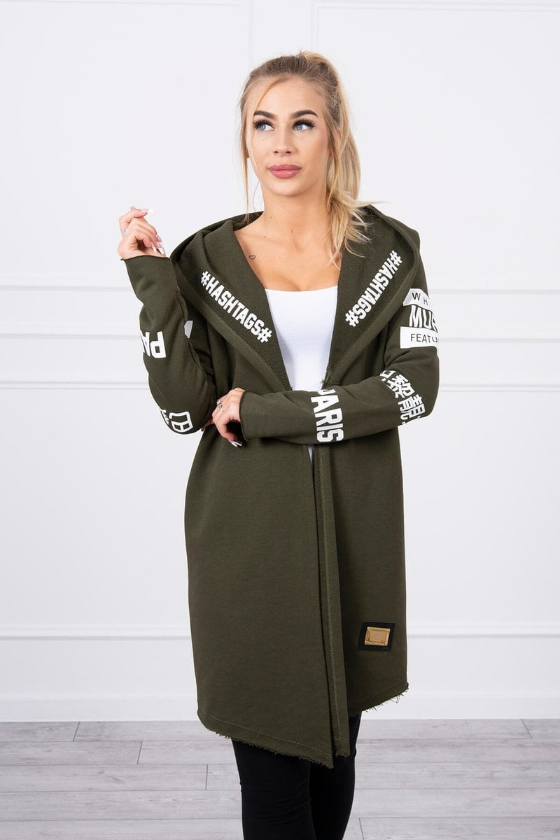 Coat with subtitles khaki