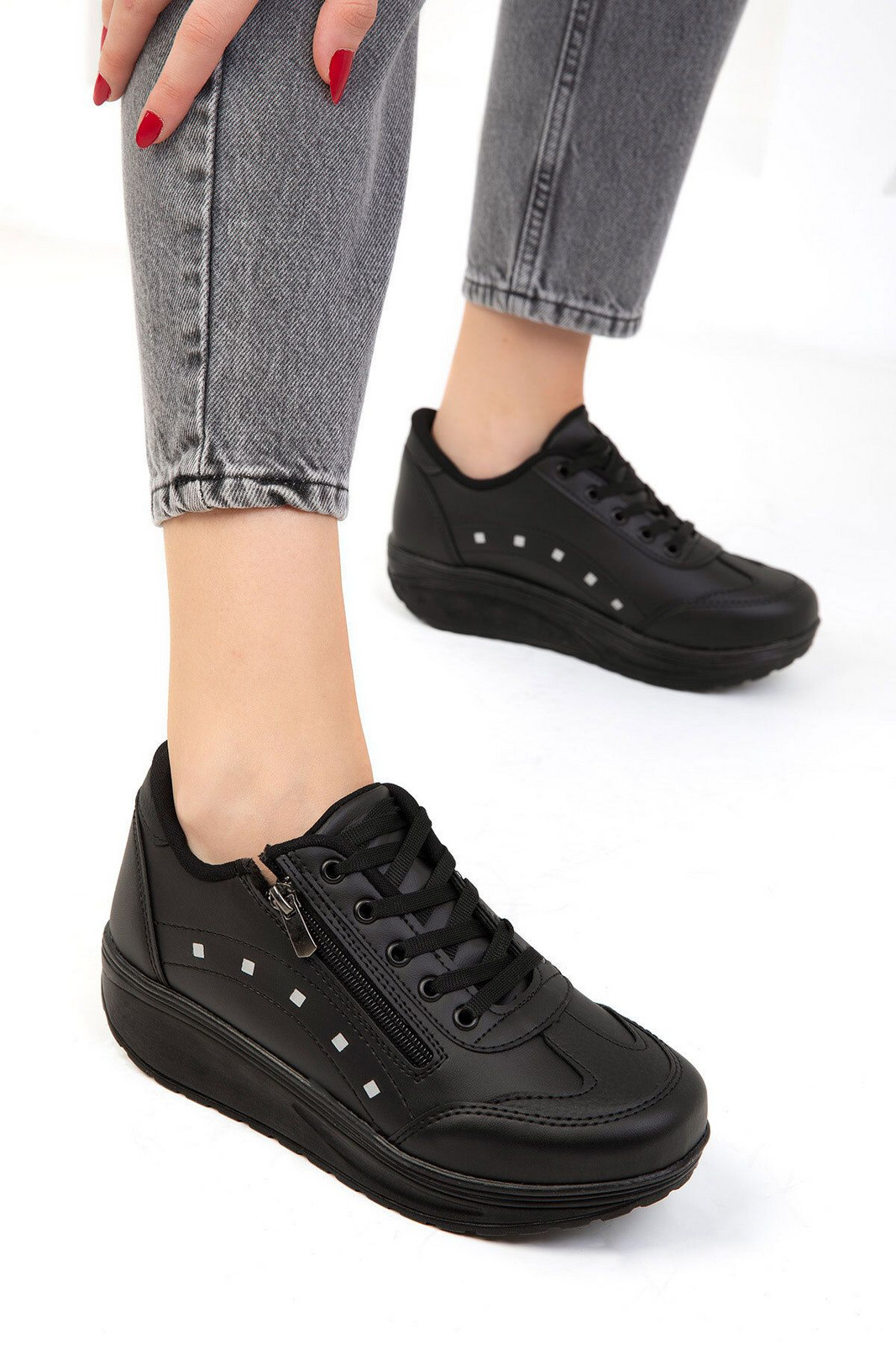 Soho Black-Black Women's Sneaker 19680