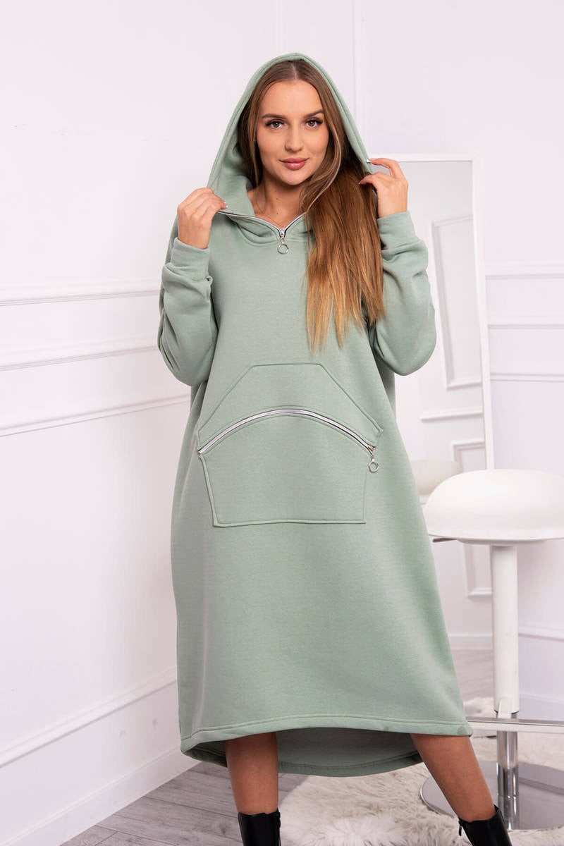 Insulated dress with hood dark mint