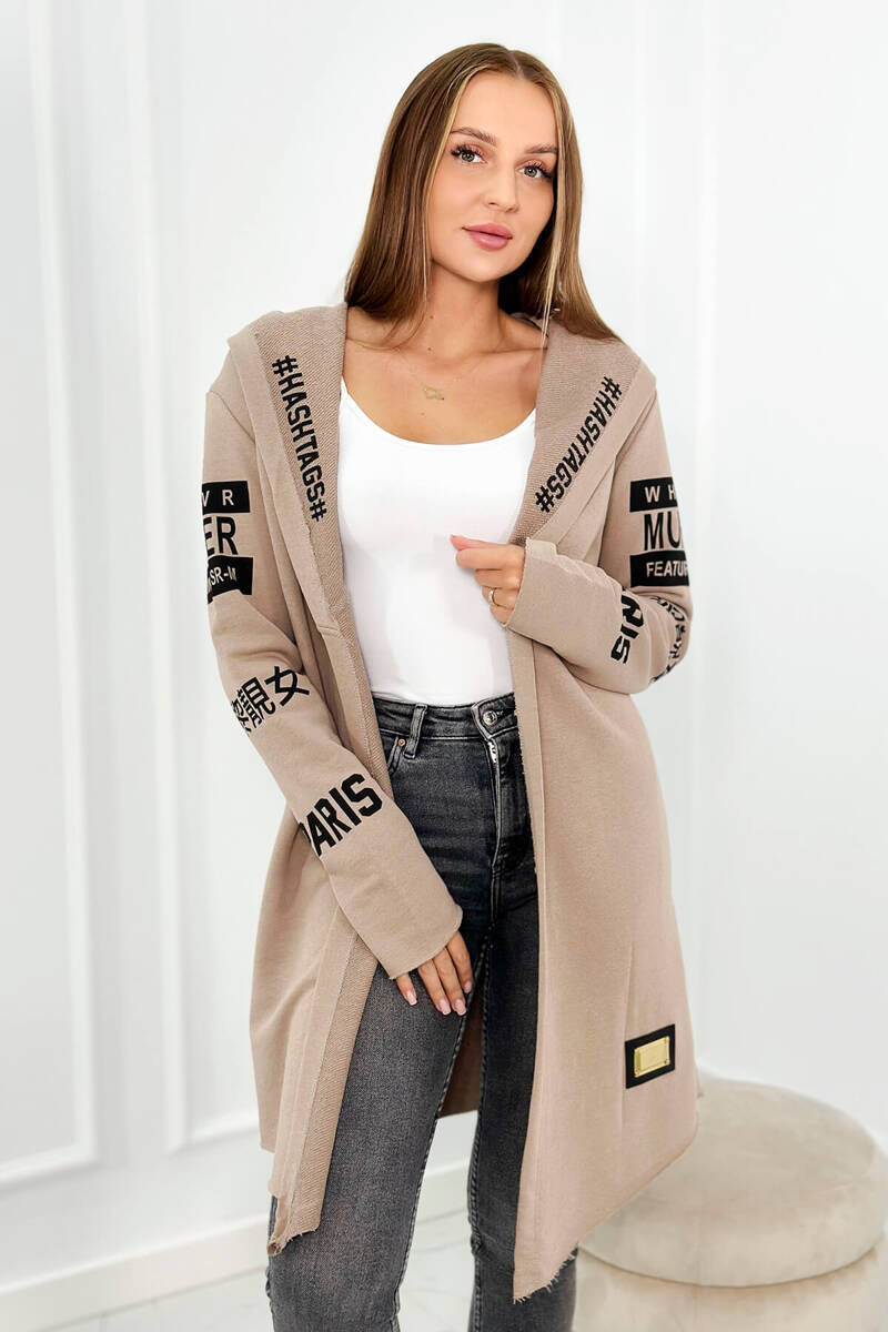 Coatee subtitled dark beige