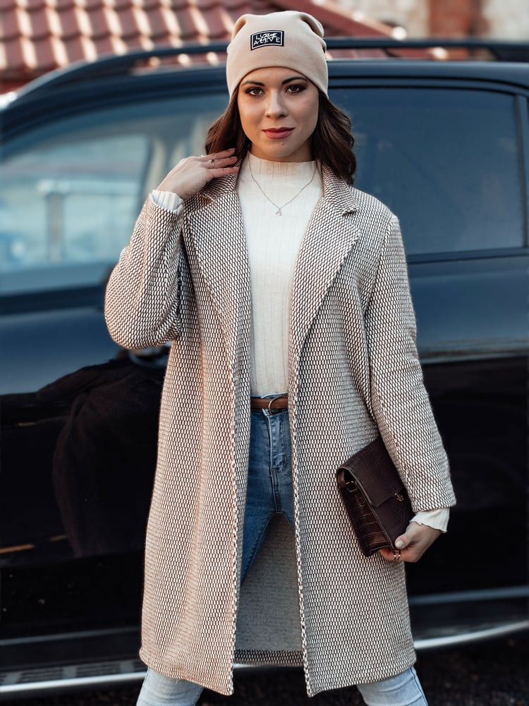 Płaszcz damski oversize TEDDSTYLE beżowy Dstreet