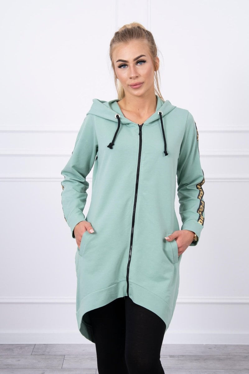 Dark mint zip-up sweatshirt