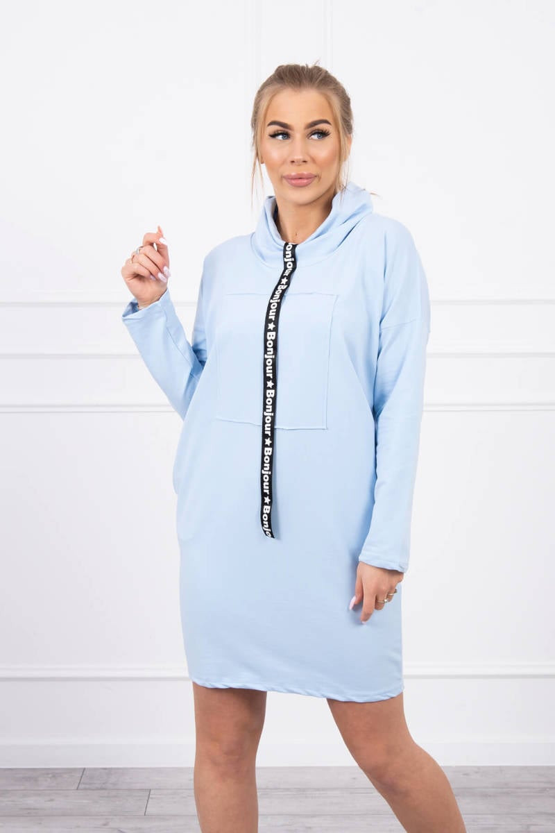 Tie dress light azure