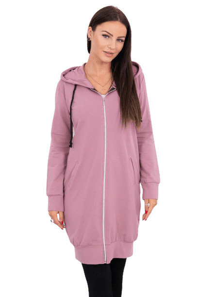 Women's long hoodie Kesi - pink