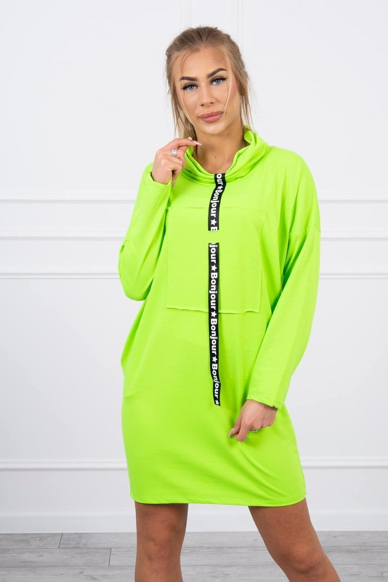 Tie dress green neon