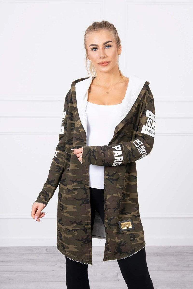 Coat with masked subtitles