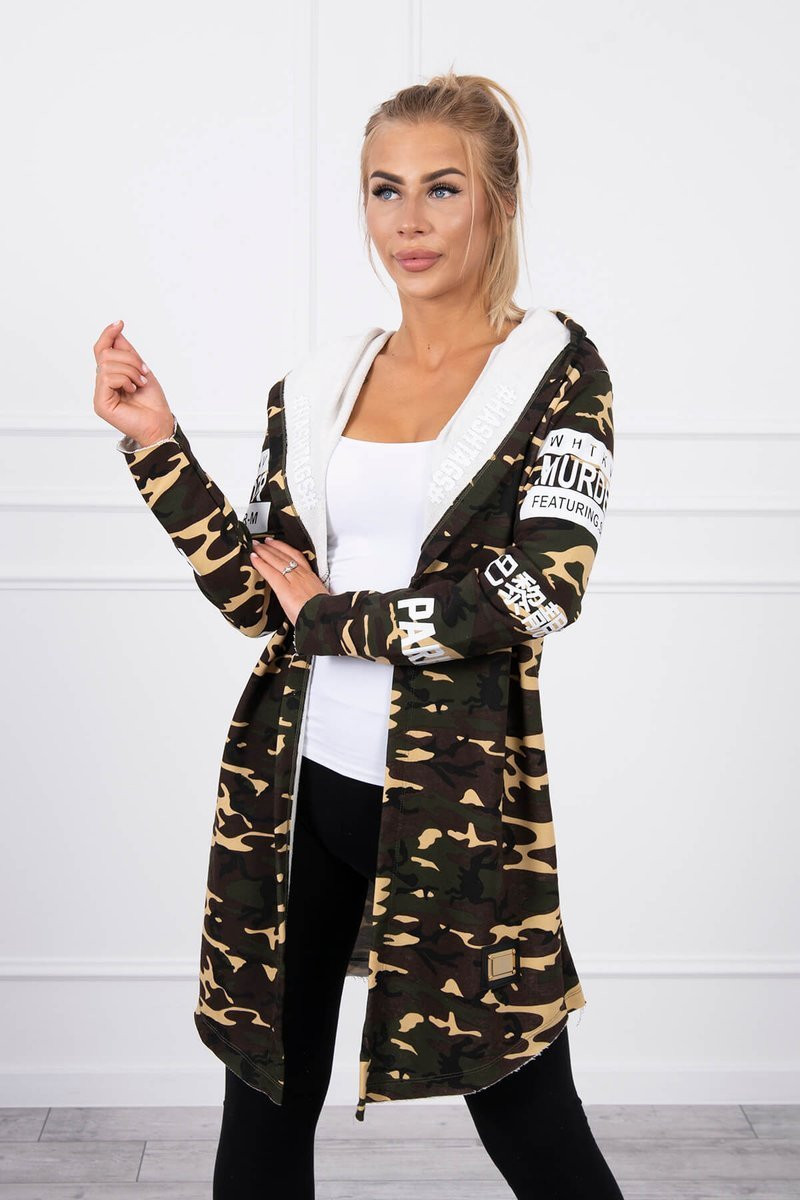 Coatee subtitled khaki+beige