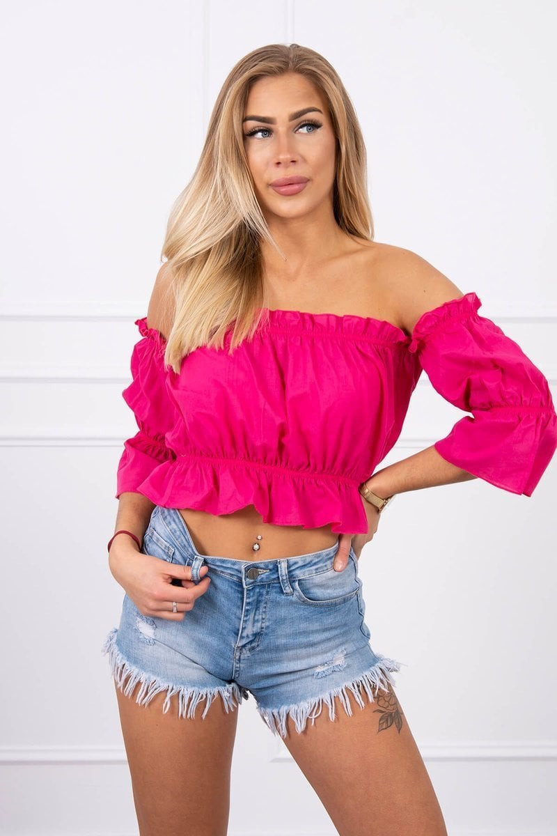 Fuchsia blouse without arms
