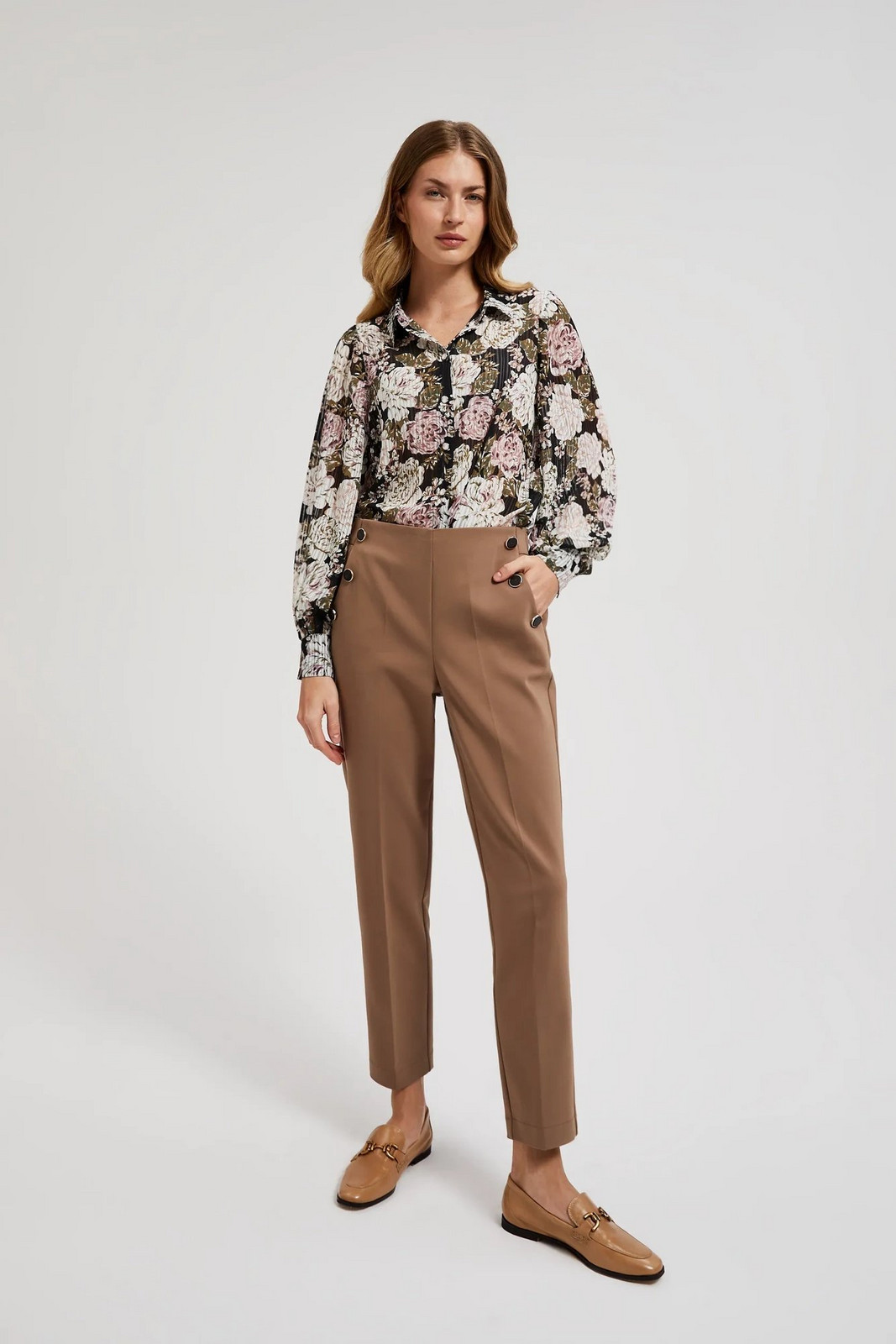 Women's elegant pants MOODO - beige