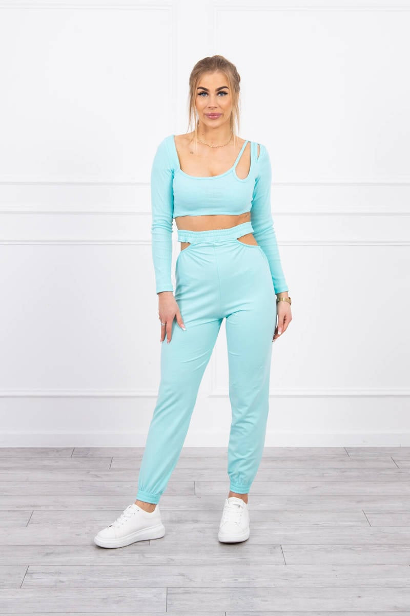 Set with blouse top mint