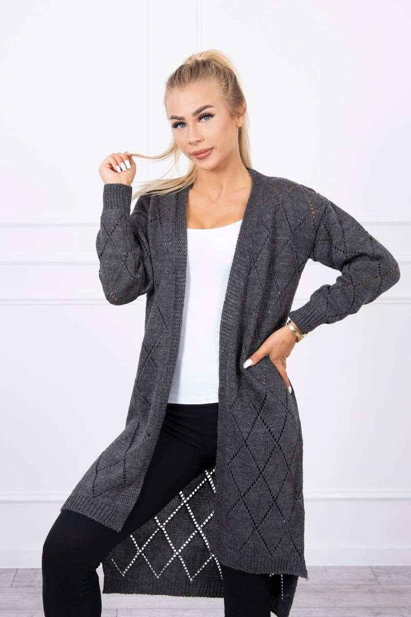 Sweater with geometric graphite pattern