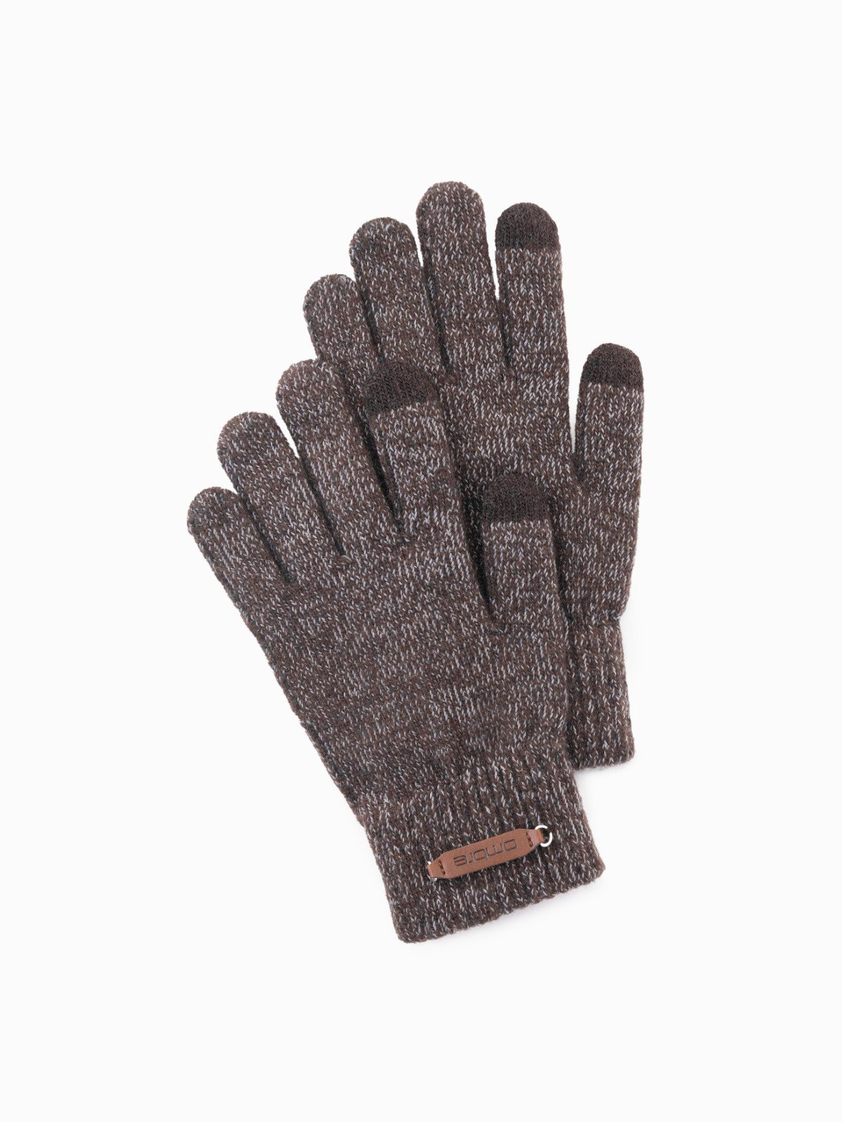 Ombre Men's elegant wool blend gloves - graphite melange