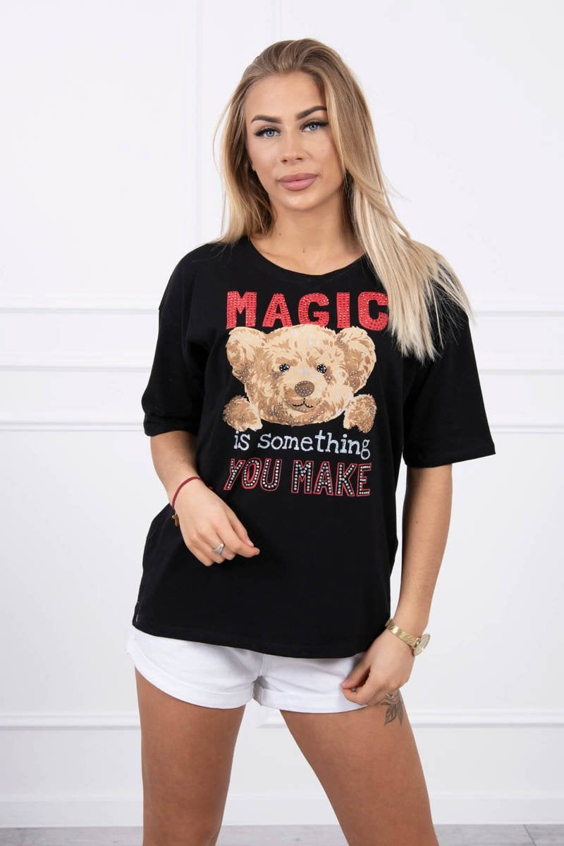 Blouse with Magic black print