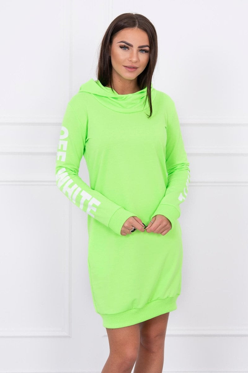 Dress off White Green Neon