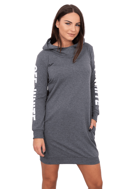 Women's sweatshirt dress Off White Kesi - dark gray melange
