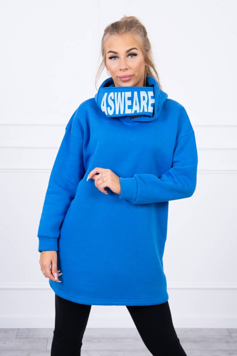 Padded hoodie purple blue
