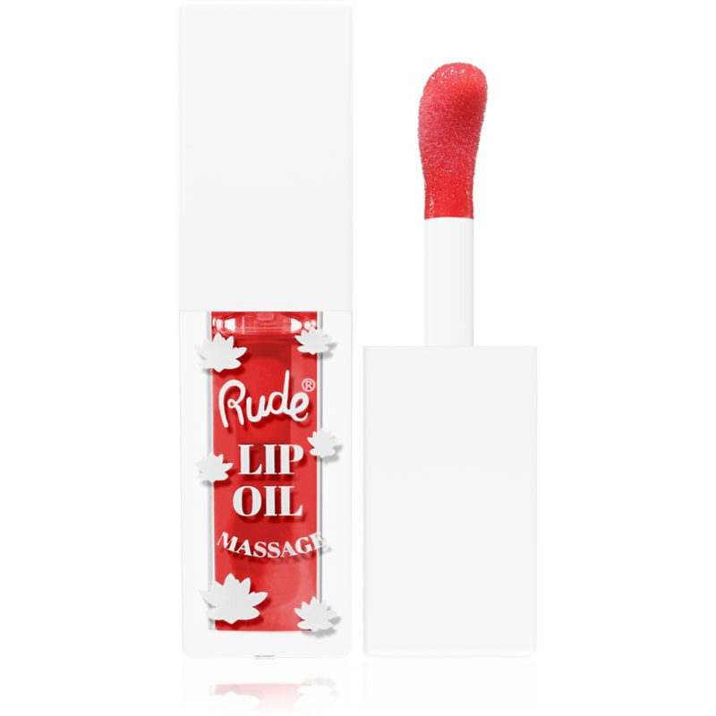 Rude Cosmetics Lip Oil Massage olej na pery s hydratačným účinkom odtieň Chillaxin’ Cherry 4 ml