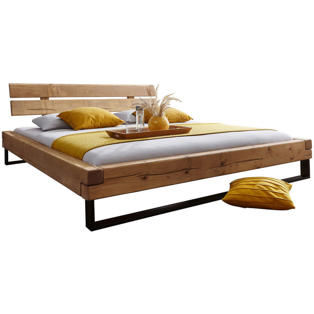 Livetastic TRÁMOVÁ POSTEĽ, 180/200 cm, drevo, farba duba, jantárová