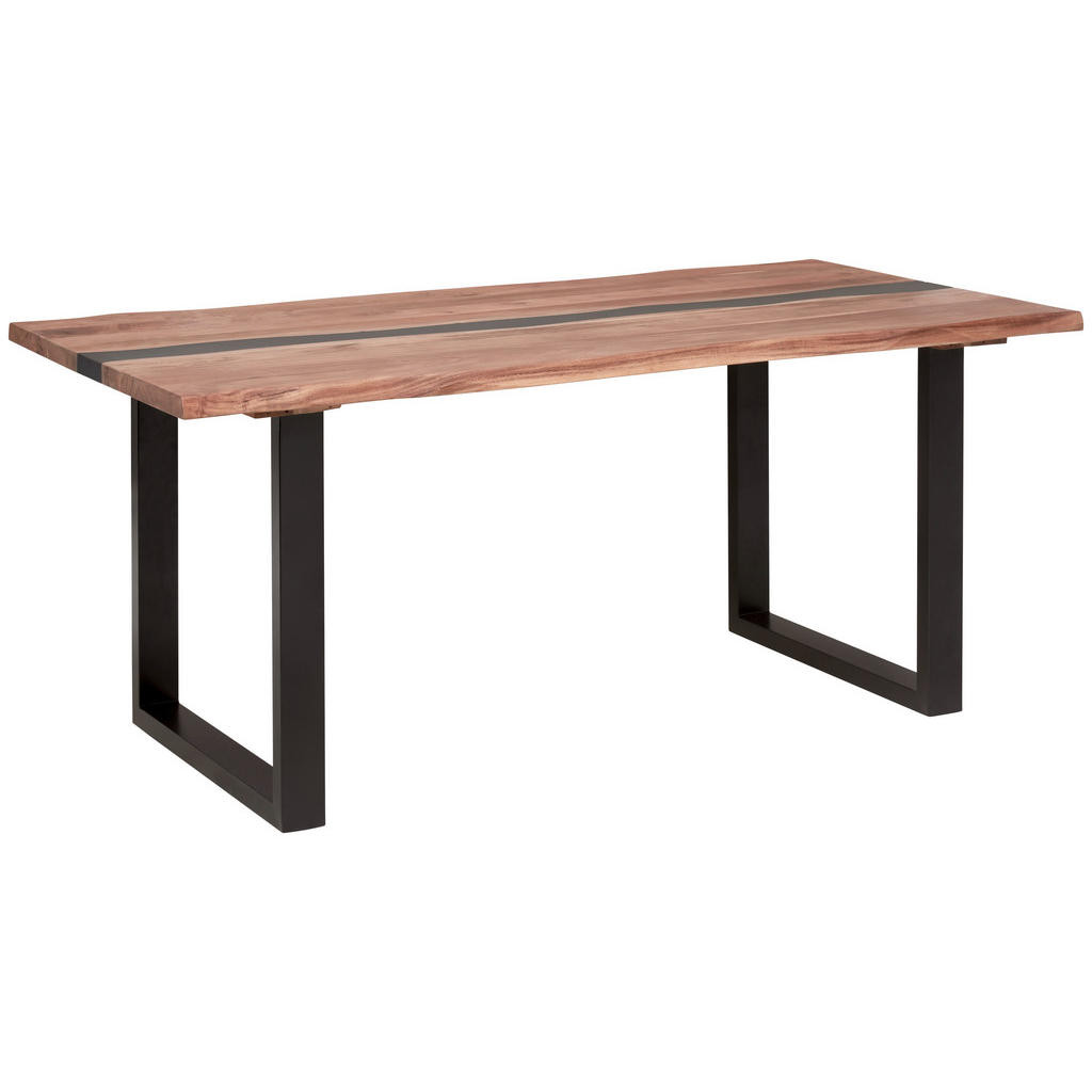 Livetastic JEDÁLENSKÝ STÔL, tvrdé drevo, akácia, čierna, farba akácie, 180/76/90 cm