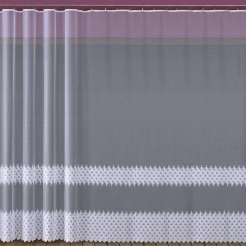 Žakárový záves 618/D334/180 biely. Tovar na mieru