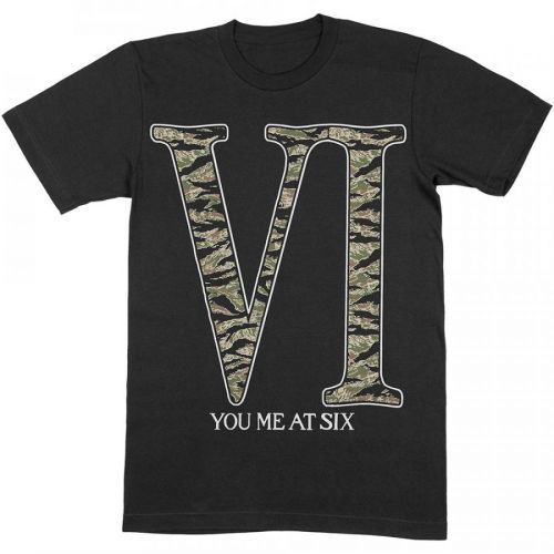 You Me At Six - Tričko Camo VI - Muž, Unisex, Čierna, XXL