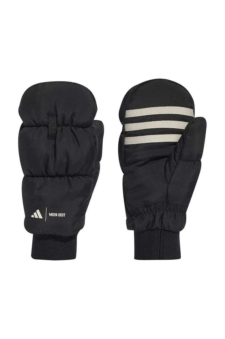 Rukavice adidas x Moon Boot pánske, čierna farba, JE1947