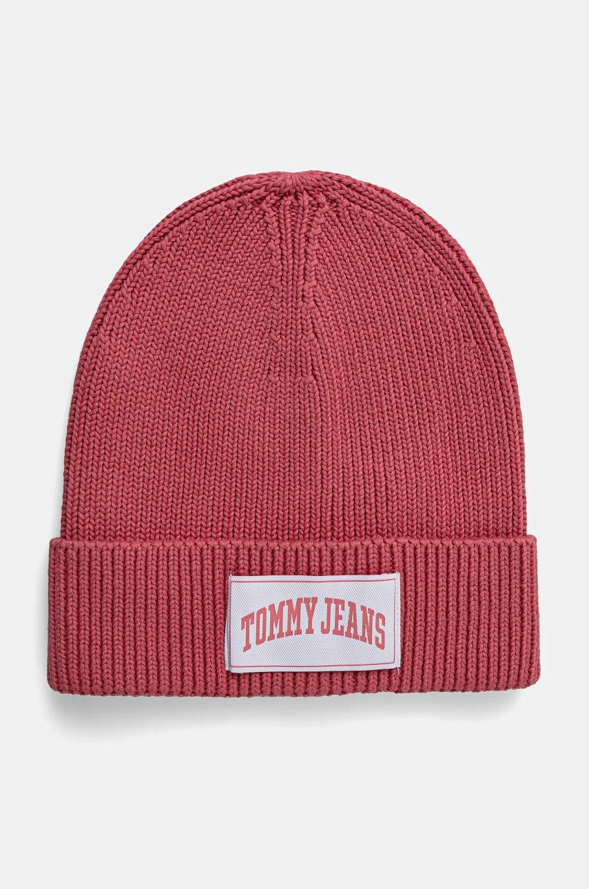 Čiapka Tommy Jeans ružová farba, AW0AW16993