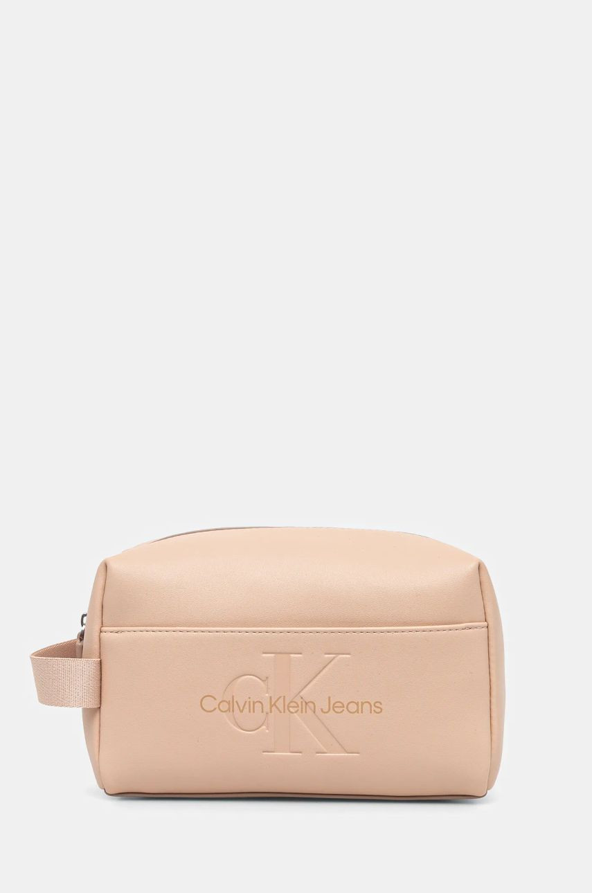 Kozmetická taška Calvin Klein Jeans ružová farba, K60K611483