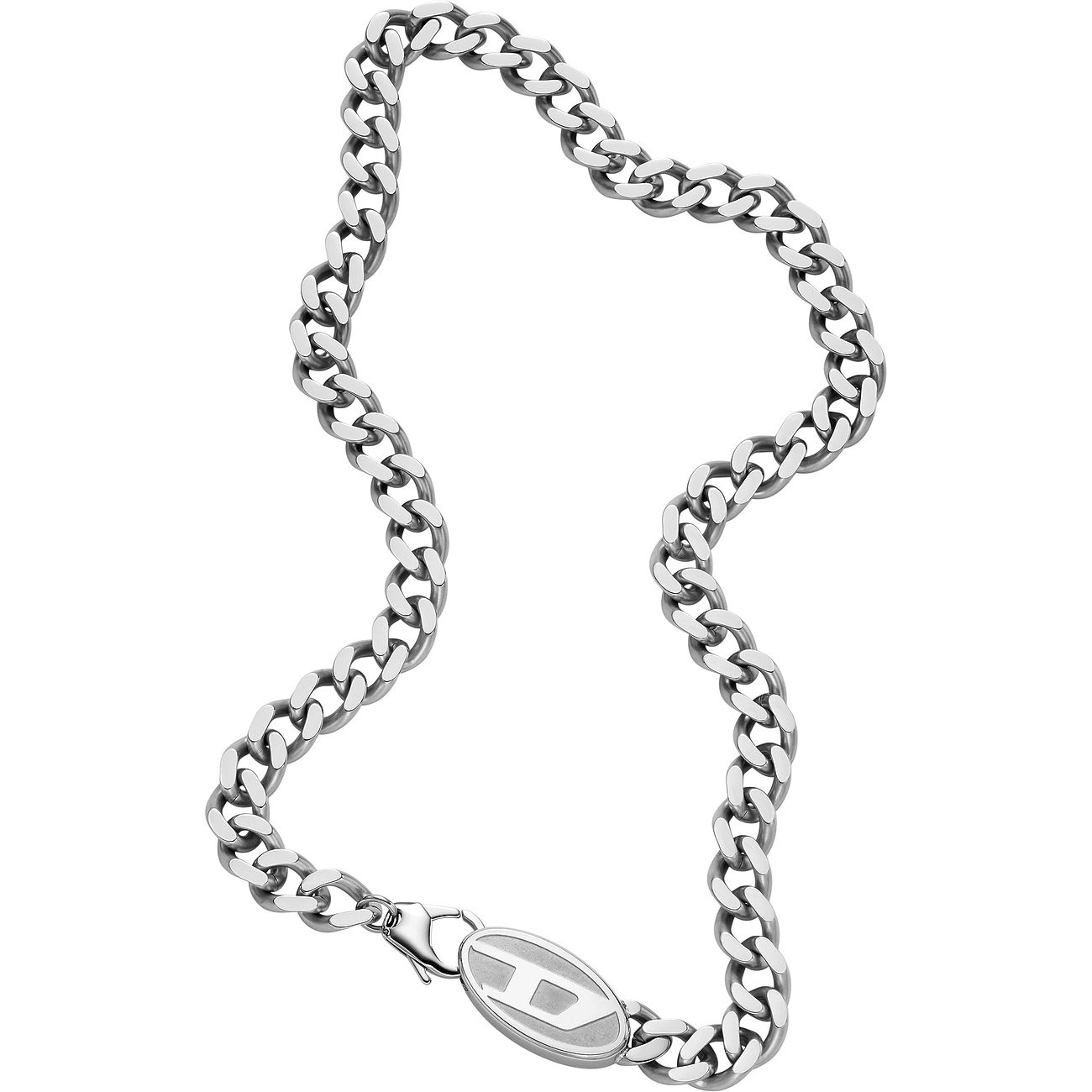 Diesel Štýlový oceľový náhrdelník s logom DX1509040