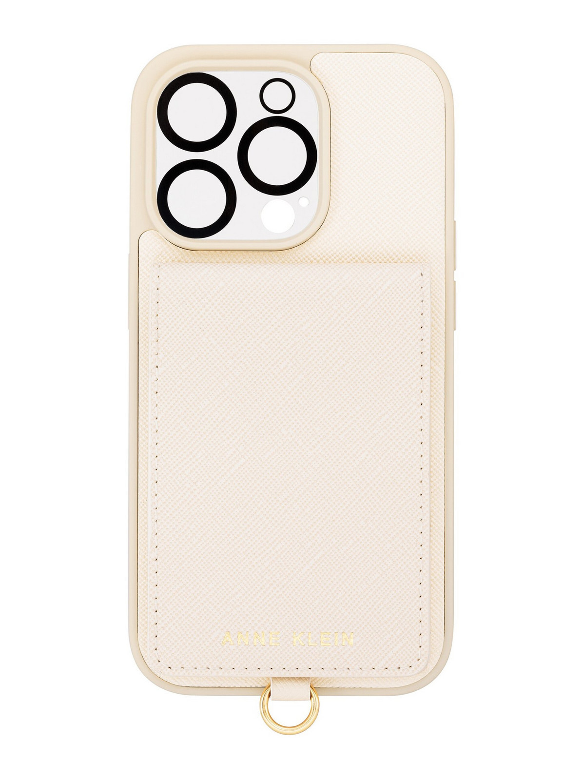 Krémový kryt Anne Klein pre iPhone 14 Pro Max