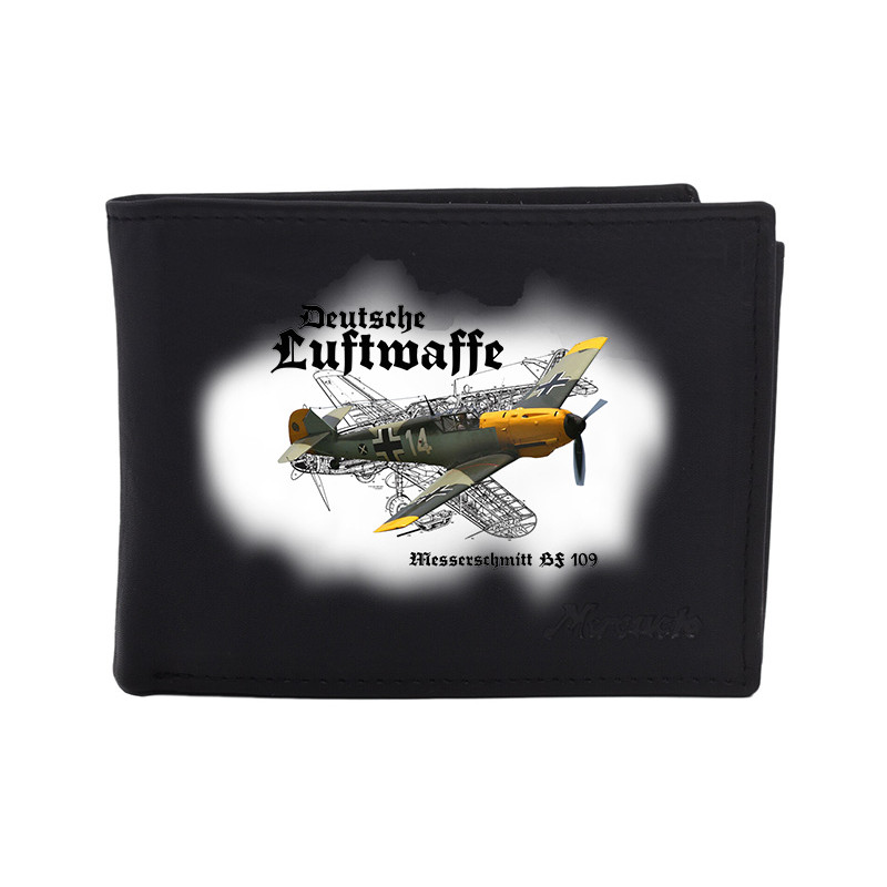 Kožená peňaženka Striker Deutsche Luftwaffe - čierna