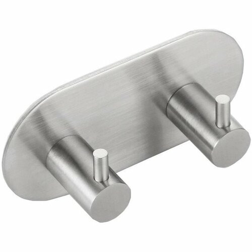 SAPHO 32202 samolepiaci dvojitý háčik, okrúhly,brúsená nehrdzavejúca oceľ