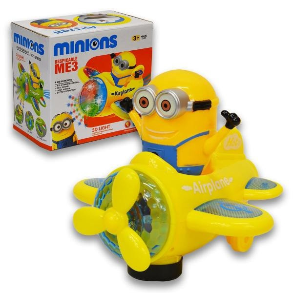 Interaktívne lietadlo so žltým pilotom Mimoňom