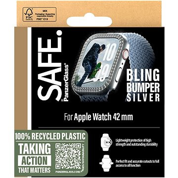 PanzerGlass SAFE Apple Watch 10 42 mm bumper trblietavo strieborný rámček