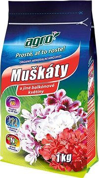 AGRO Hnojivo organo – minerálne muškáty, 1 kg