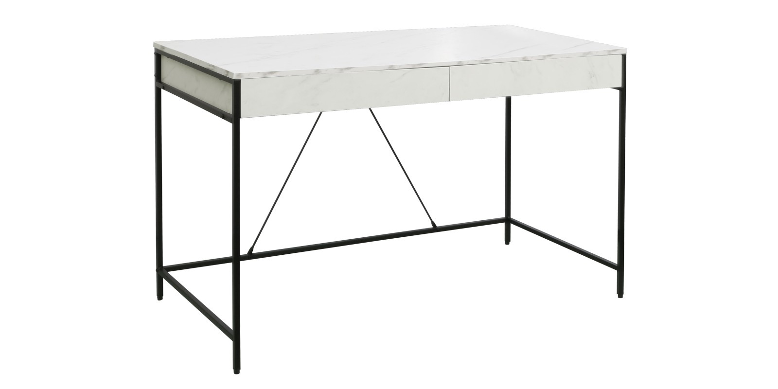 Psací stůl CARINI 120 cm bílý mramor