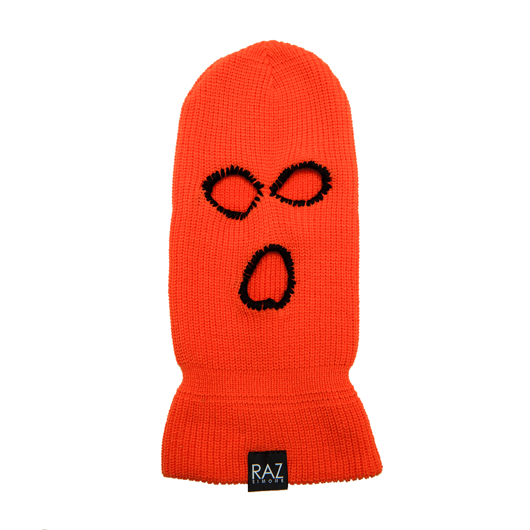 RAZ SIMONE Orange Fall Skimask / Beanie