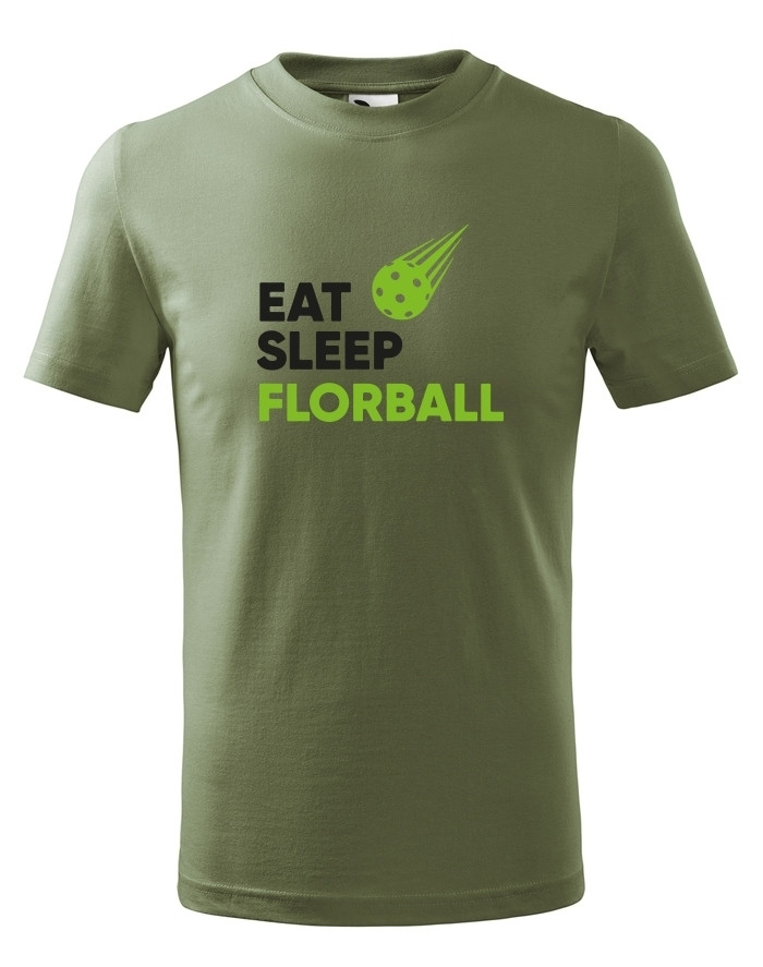 Pánske tričko pre florbalistov - Eat, sleep, florbal - pre fanúšikov florbalu