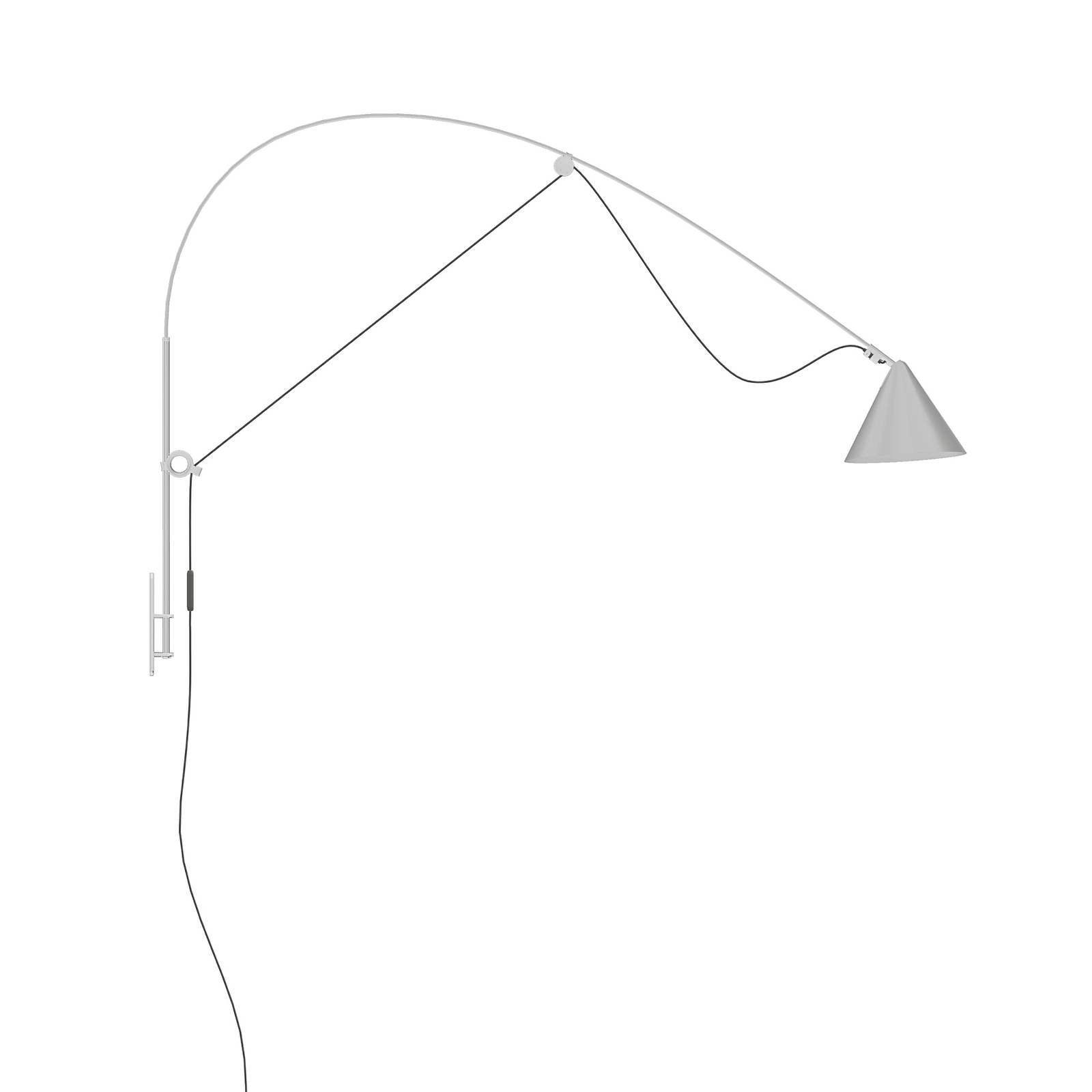 nástenné LED svietidlo midgard AYNO L, sivá/sivá, 2 700 K, 130 cm