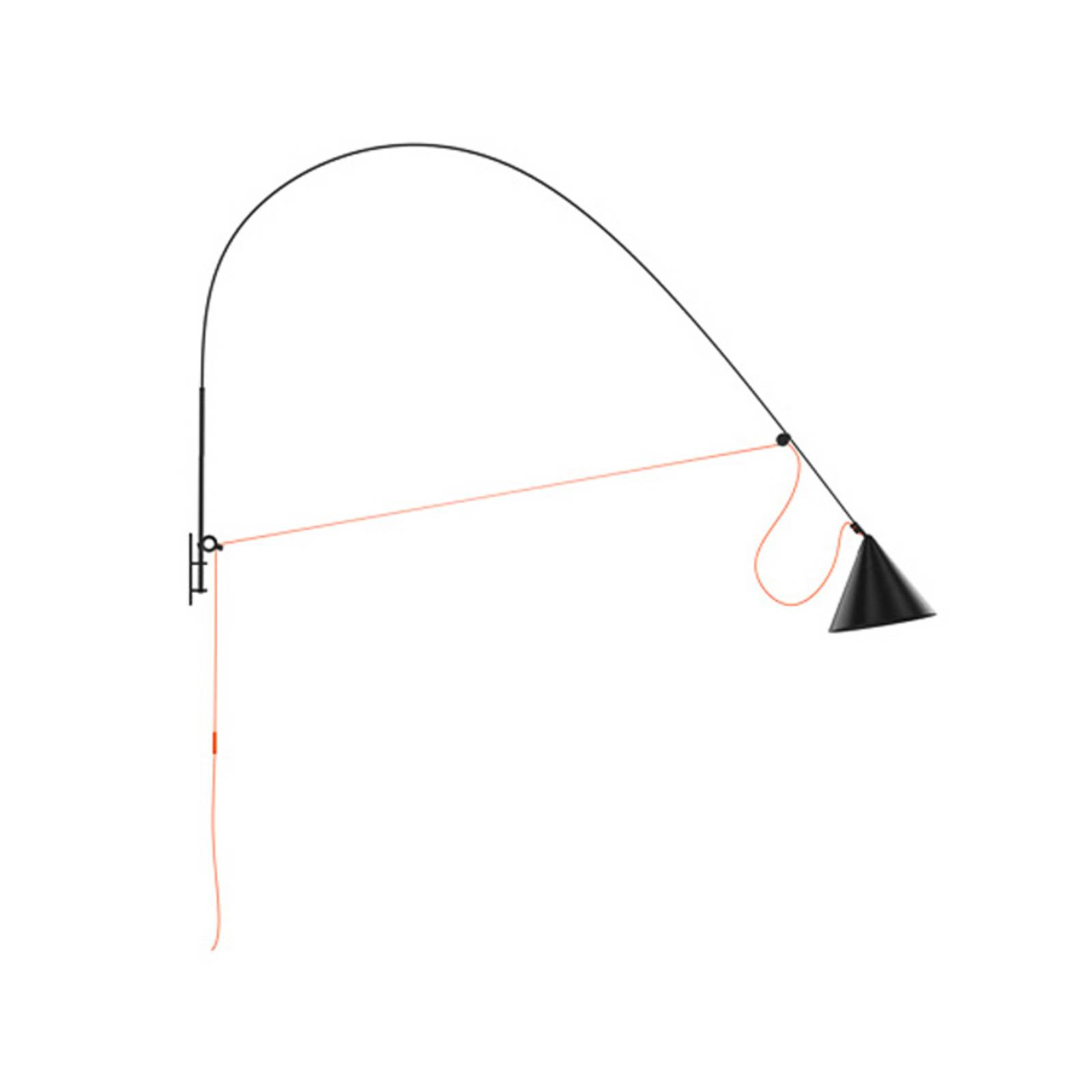 midgard LED nástenné svietidlo AYNO XL, čierno-oranžové 2 700 K 220 cm