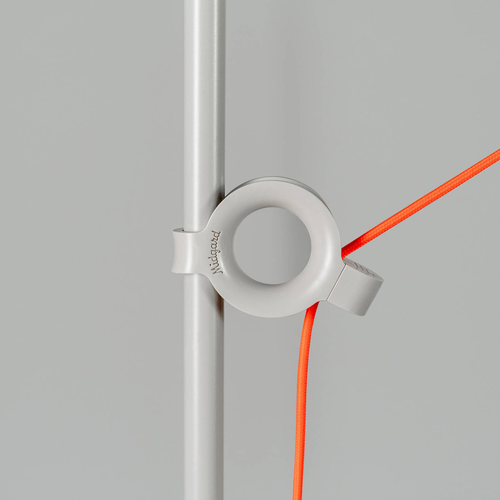 midgard LED stojacia lampa AYNO XL, sivá/oranžová, 4 000 K 290 cm