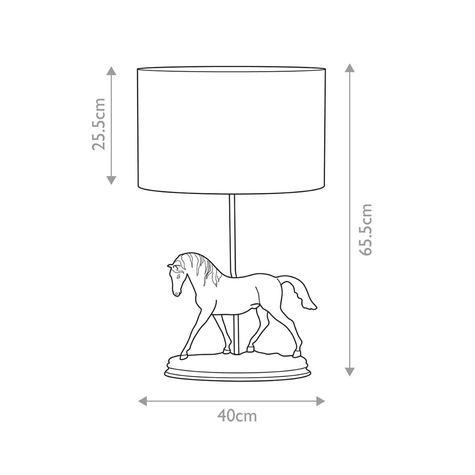 Stolová lampa Spirit, bronzová patina/krémová farba, ľan, živica