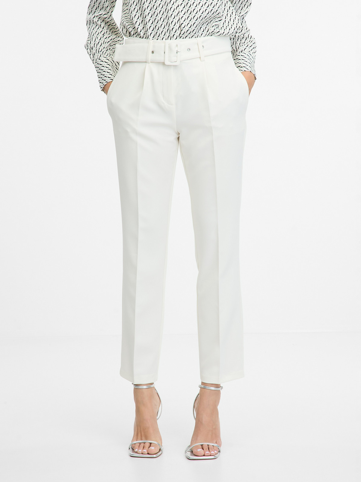Orsay Cream women's trousers - Women's
