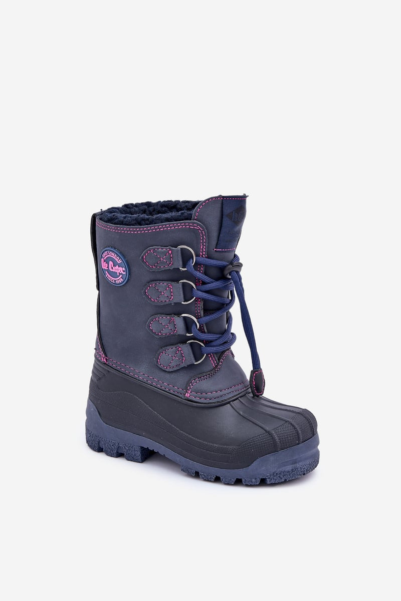 Vysoké Teplé Detské Snehule So Šnúrkou Modré Lee Cooper