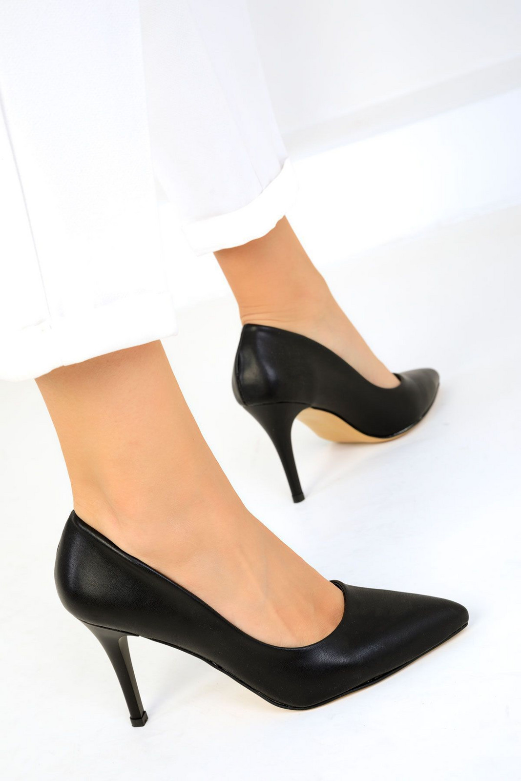 Soho Black Women's Classic High Heel Shoes 19550