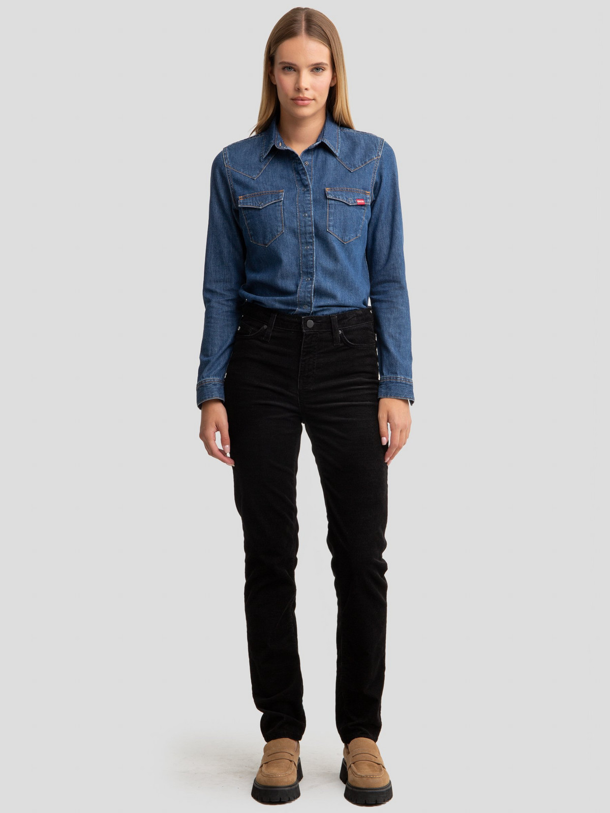 Big Star Woman's Slim Trousers Non Denim 350029 907