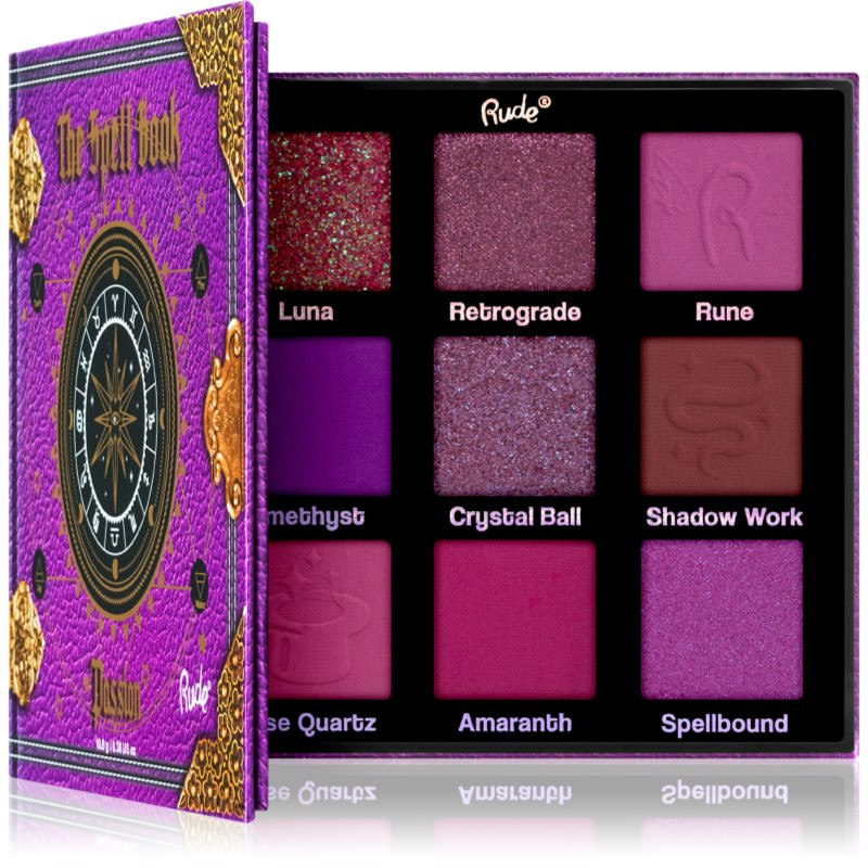 Rude Cosmetics The Spell Book paletka očných tieňov odtieň Passion 10.8 g