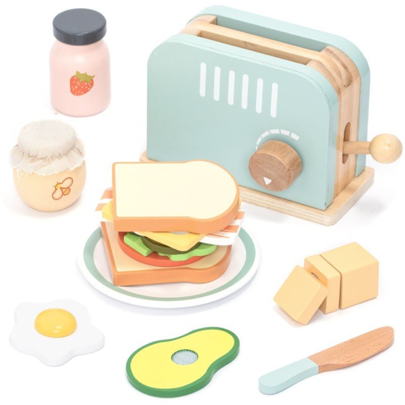 UMU® Groceries & Cooking Toaster & Sandwich Set aktivity hračka z dreva
