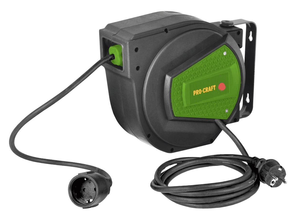 ProCraft Predlžovací kábel s automatickým navíjaním 15m EK15